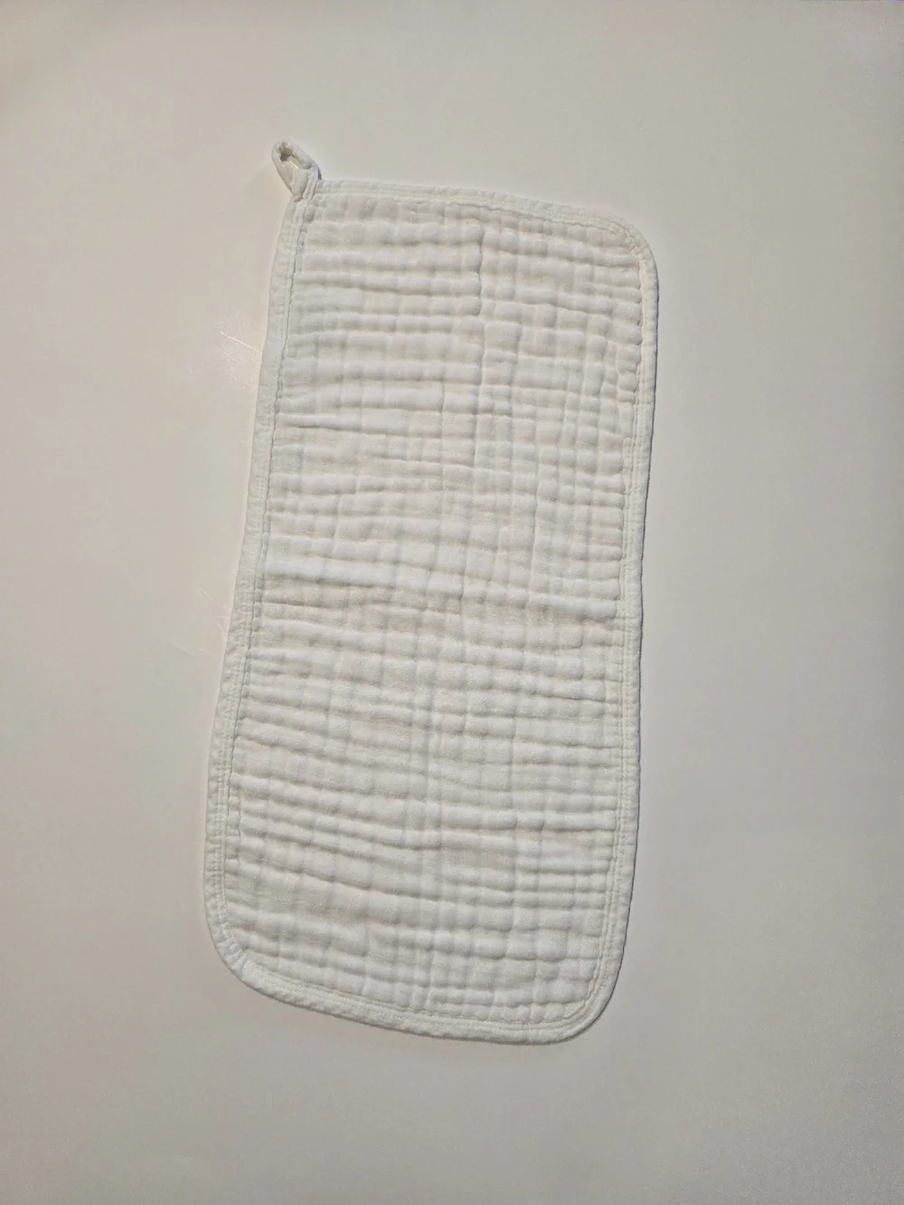 zipb White Muslin Burp Cloths - Set of 5. NWOT
